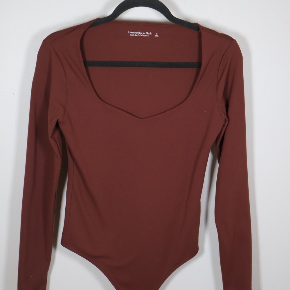 Soft Abercrombie & Fitch Bodysuit Brown Size Small One Piece Long Sleeve
